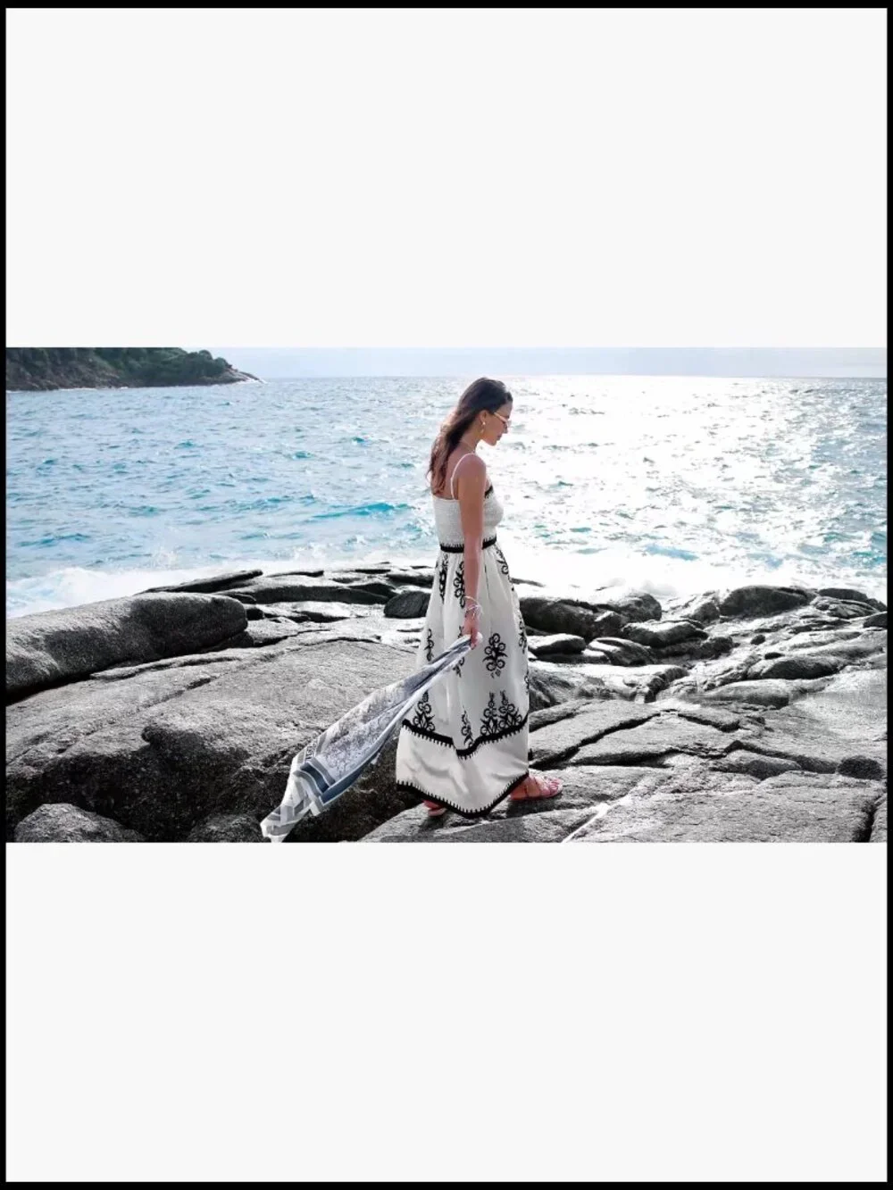 Spaghetti Strap Maxi Dress with Pockets, Smocked Bodice, Flowy A-Line - Picture 7 of 7